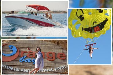 private-speedboat-to-orange-island-with-parasailing-hurghada tour image 1
